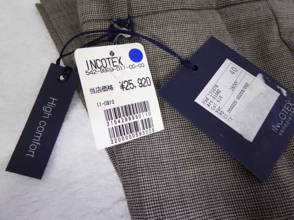 INCOTEX/ INCOTEX мужской брюки размер 40 справочная цена 25.920 иен 780I