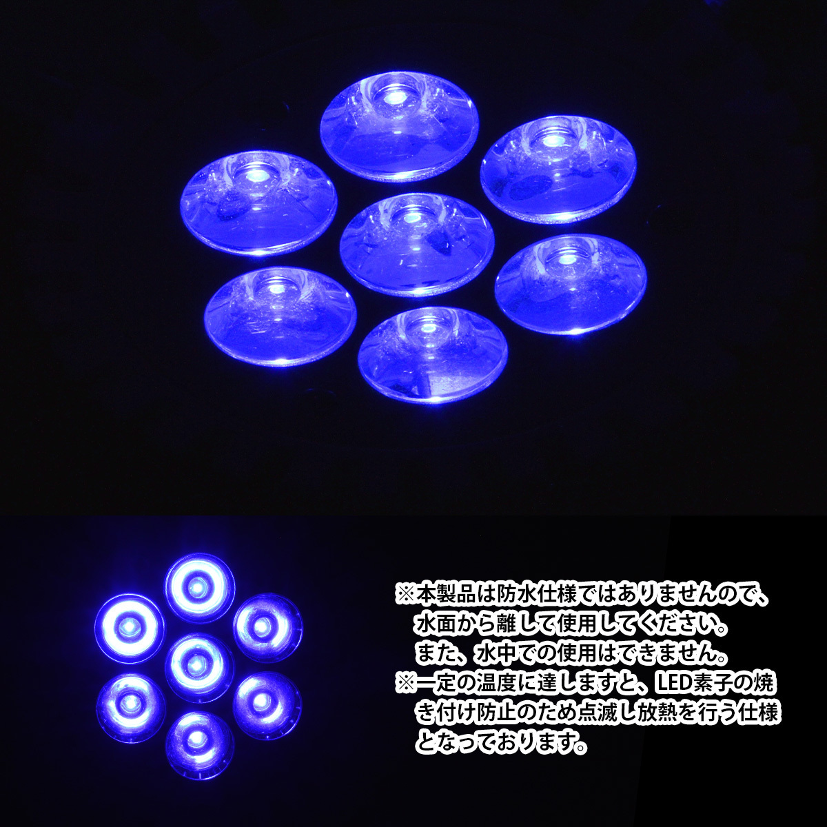 LED 電球 スポットライト 7W 青6 水槽 照明 E26 観賞育成用 LEDスポットライト 電気 水草 サンゴ 熱帯魚 観賞魚 植物育成_画像4