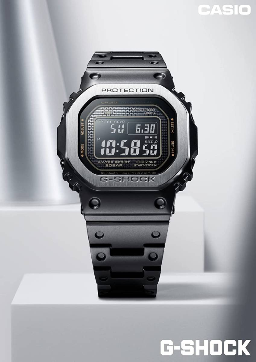 新品 国内正規 カシオ G‐SHOCK GMW-B5000MB-1JF Bluetooth 搭載 電波ソーラー フルメタルモデル ブラックIP 耐摩耗性 DLCコーティング