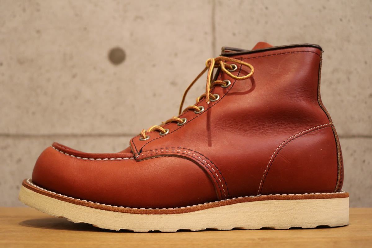 美品 四角犬タグ RED WING Classic Moc No.8875 8.5E レッドウィング