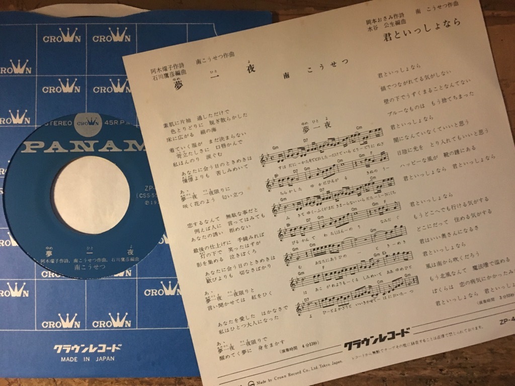 ●7inch.レコード//夢一夜/君といっしょなら/南こうせつ/1978年//ぴったりジャストサイズ未使用外袋入り_画像2