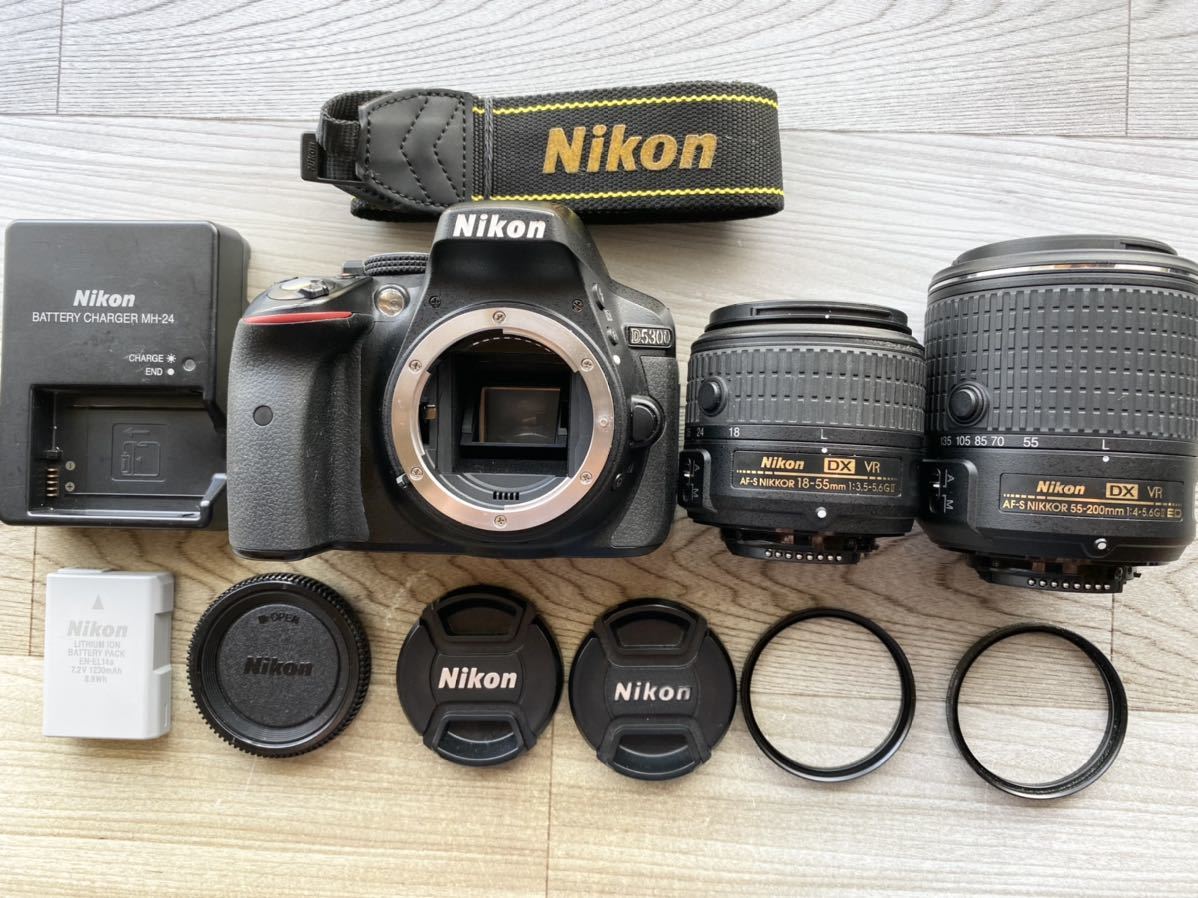 Yahoo!オークション - Nikon ニコン D5300 ダブルズームキット☆高画質...