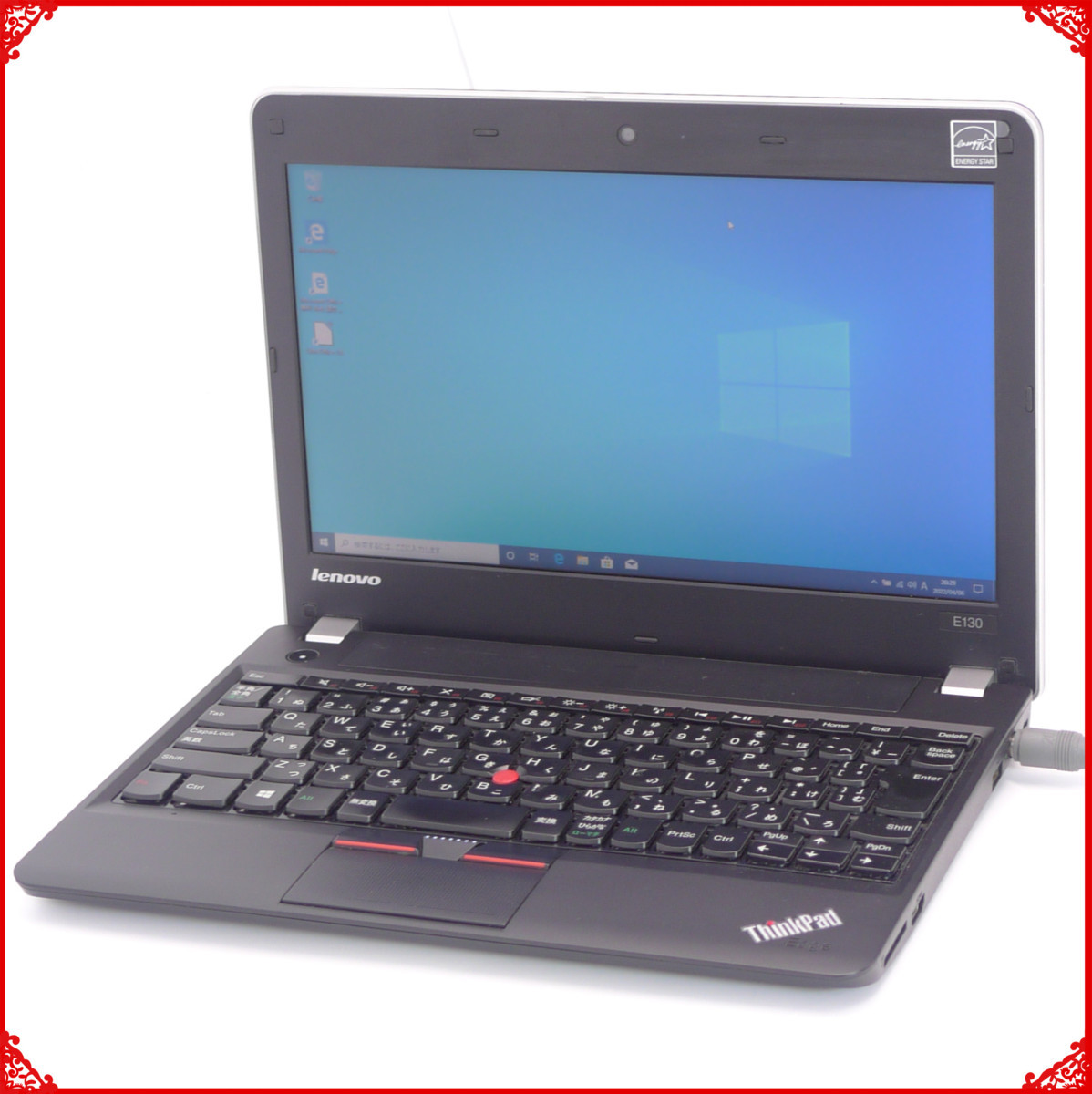 1円～ 中古良品 ノートパソコン レノボ Lenovo ThinkPad E130 Wi-Fi有 11.6インチ Celeron 4GB 無線 webカメラ Windows10 Office 即使用可_画像1