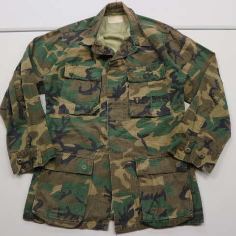 70s~ 米軍 USMC BDU ウッドランドカモ ジャケット リップストップ XSmall-Regular 迷彩 ARMY ミリタリー シャツ ヴィンテージ