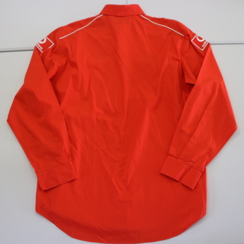 00s FILA Ferrari Ferrari рейсинг длинный рукав кнопка down рубашка L красный filler F1 Vodafone Shell рубашка "pit shirt" команда предметы снабжения 