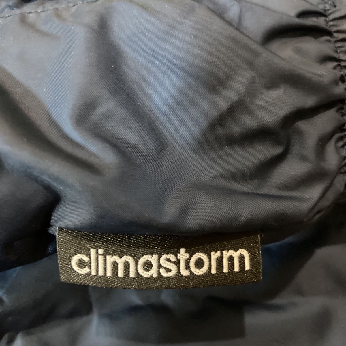 adidas アディダス climastorm ナイロンパーカー ウィンドブレーカー ジャンパー 上下セット セットアップ サイズ160 紺 美品_画像4