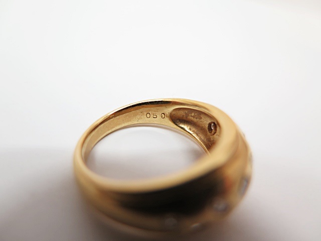 保障できる】 デザイン 0.50ct ダイヤモンド 【ゴールド】K18 リング