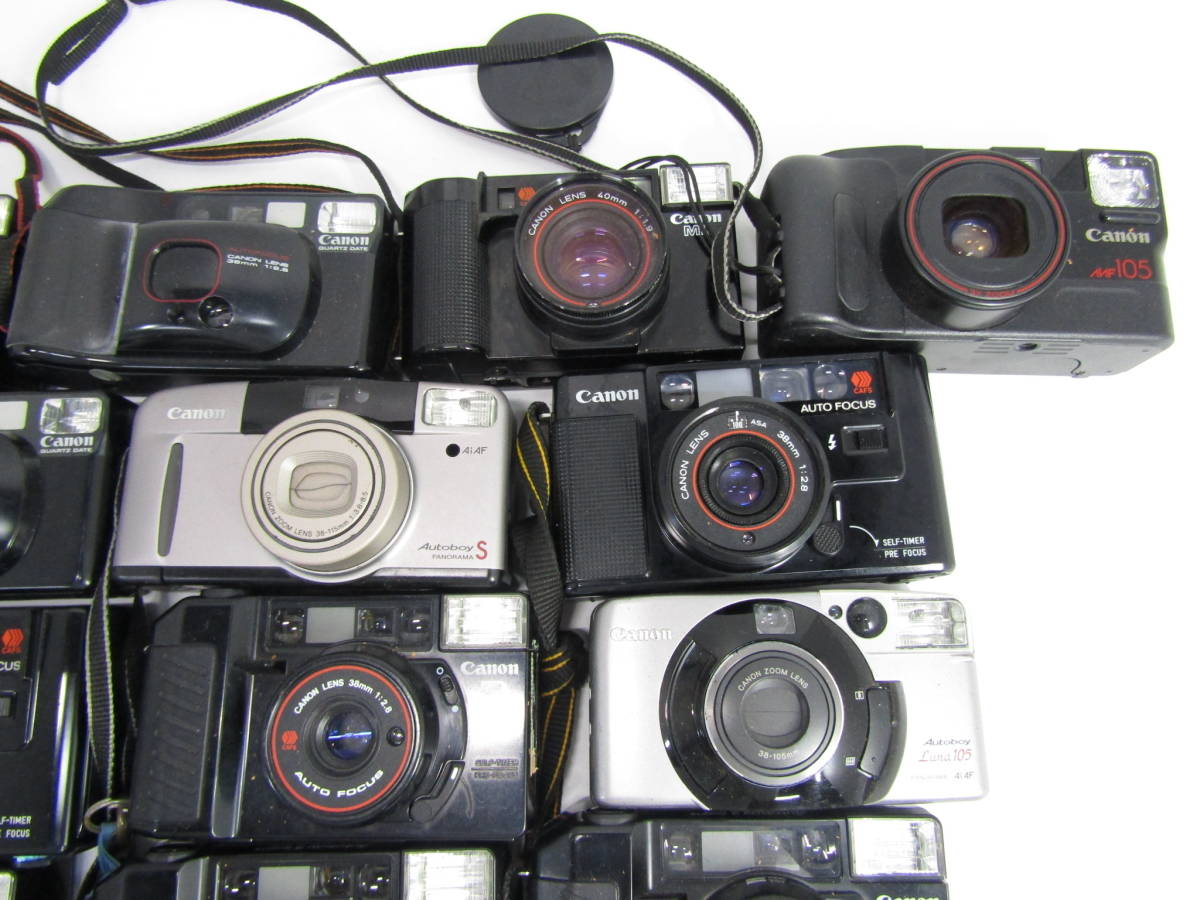 S-1129 コンパクトカメラ Canon キヤノン オートボーイ シリーズ 21点 まとめセット Autoboy S 3 2 35M Luna 等 フィルムカメラ ジャンク_画像4