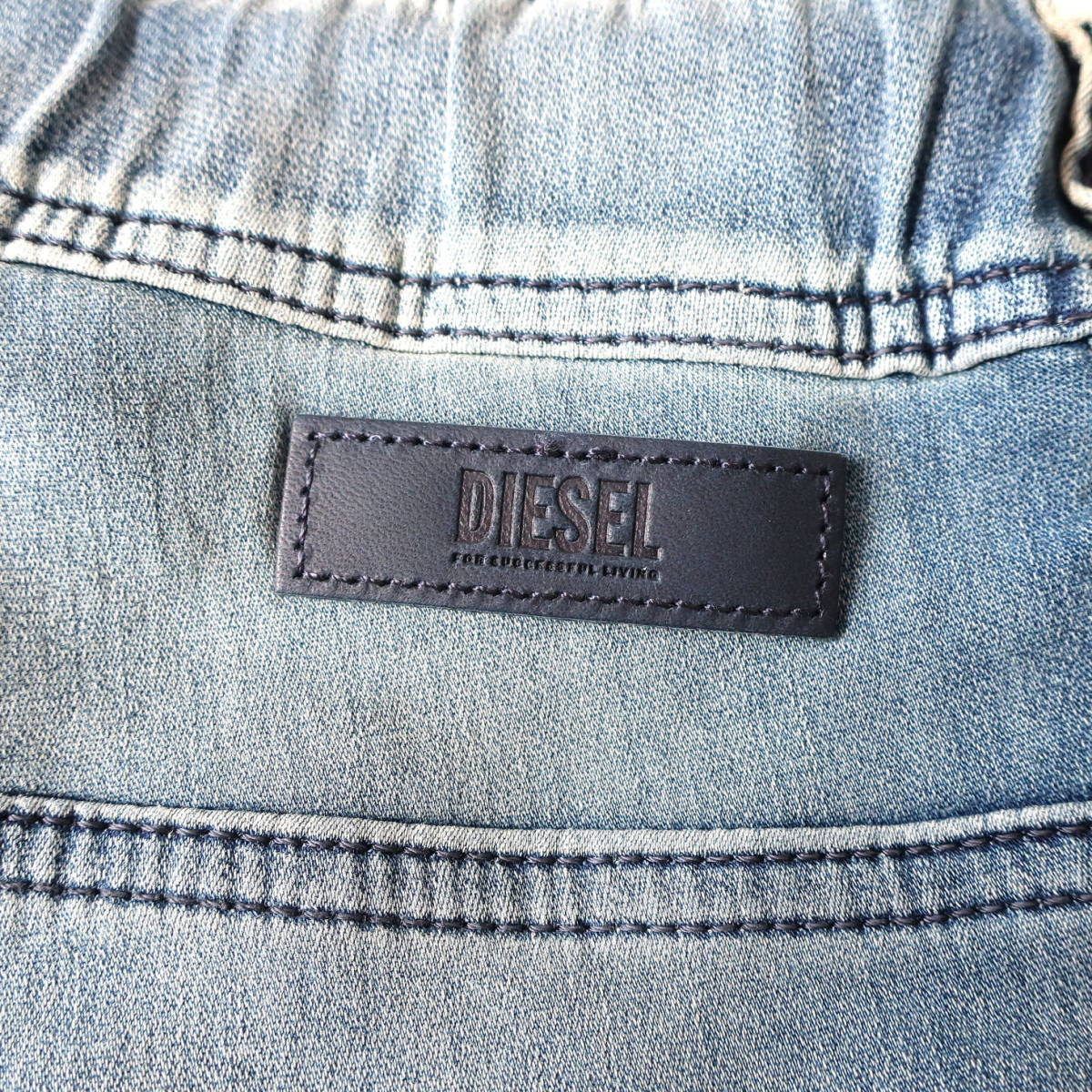 新品 DIESEL ジョグジーンズ ディーゼル KROOLEY-NE ストレッチ スウェット デニム テーパード パンツ インディゴ メンズ W28 XS Sサイズ