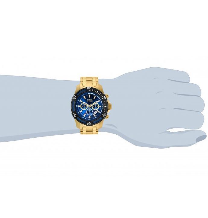 定価約10万 新品 INVICTA インヴィクタ 腕時計 クロノグラフ ダイバーウォッチ メンズ 黒 金 ブラック ゴールド 日本製クオーツ 51mm