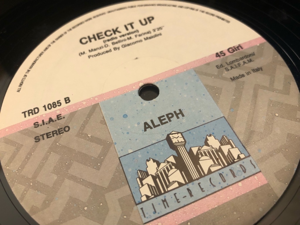 12”★Aleph / Check It Up / ハイエナジー / シンセ・ポップ・ディスコ！_画像1