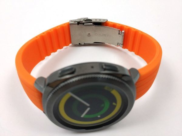  silicon Raver strap for exchange wristwatch belt D buckle orange 18mm