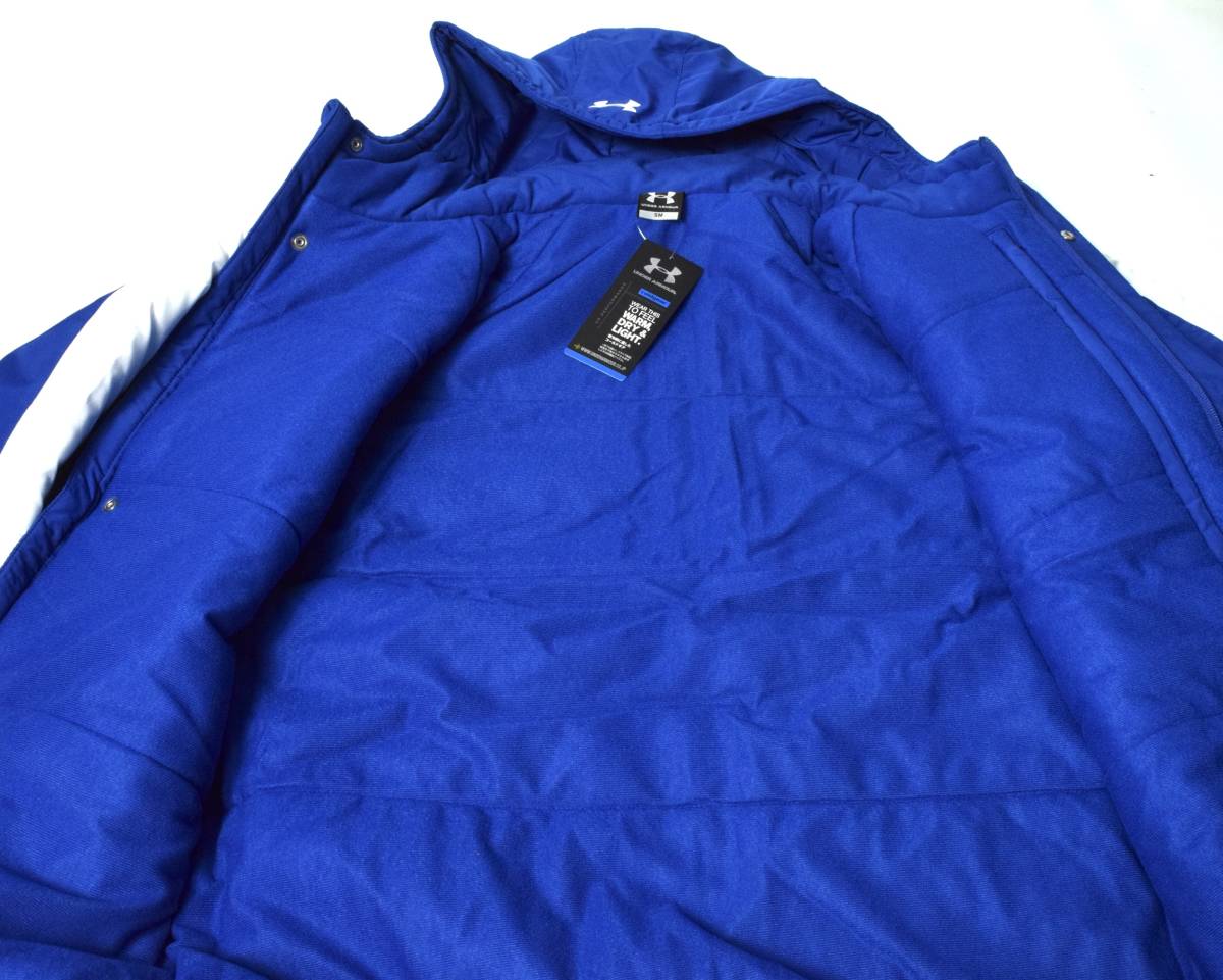  new goods UNDER ARMOUR Under Armor cotton inside bench coat long coat SM blue MTR7967