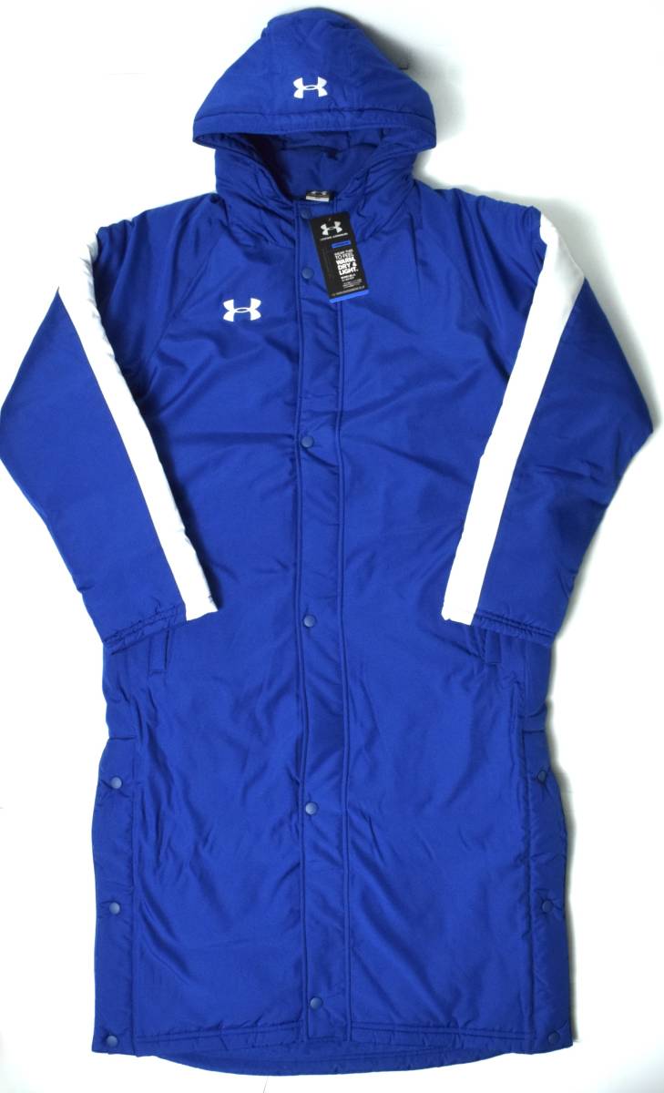  new goods UNDER ARMOUR Under Armor cotton inside bench coat long coat SM blue MTR7967