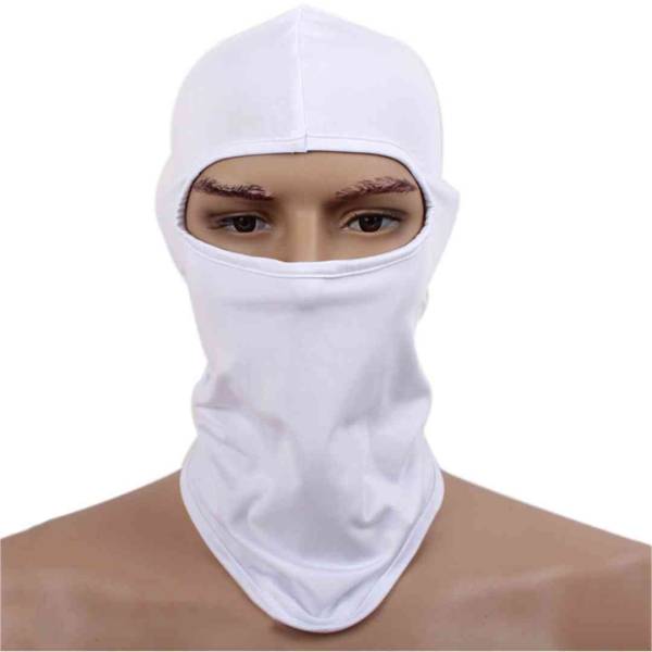 [フルフェイス目出し帽マスク まっ白]ネックウォーマー お面 防寒具ホワイト帽子ネックウォーマー防寒具ベール顔隠し バンダナ覆面ヒジャブ_商品はこの色です。白です。
