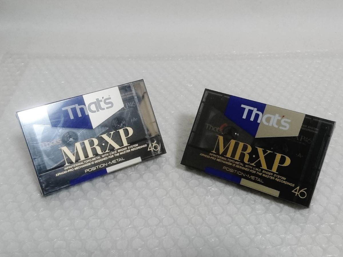未開封+廃盤品　太陽誘電　That's　MR・XP 46 ×2本　METAL POSITION TYPE Ⅳ　カセットテープ_画像1