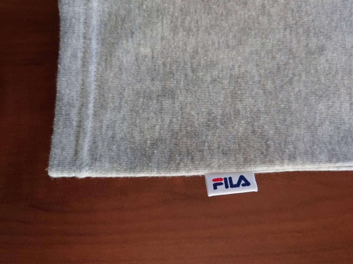 FILA sweatshirt cotton .color gray ground × white × pink × blue sizeМ 423-5D2628