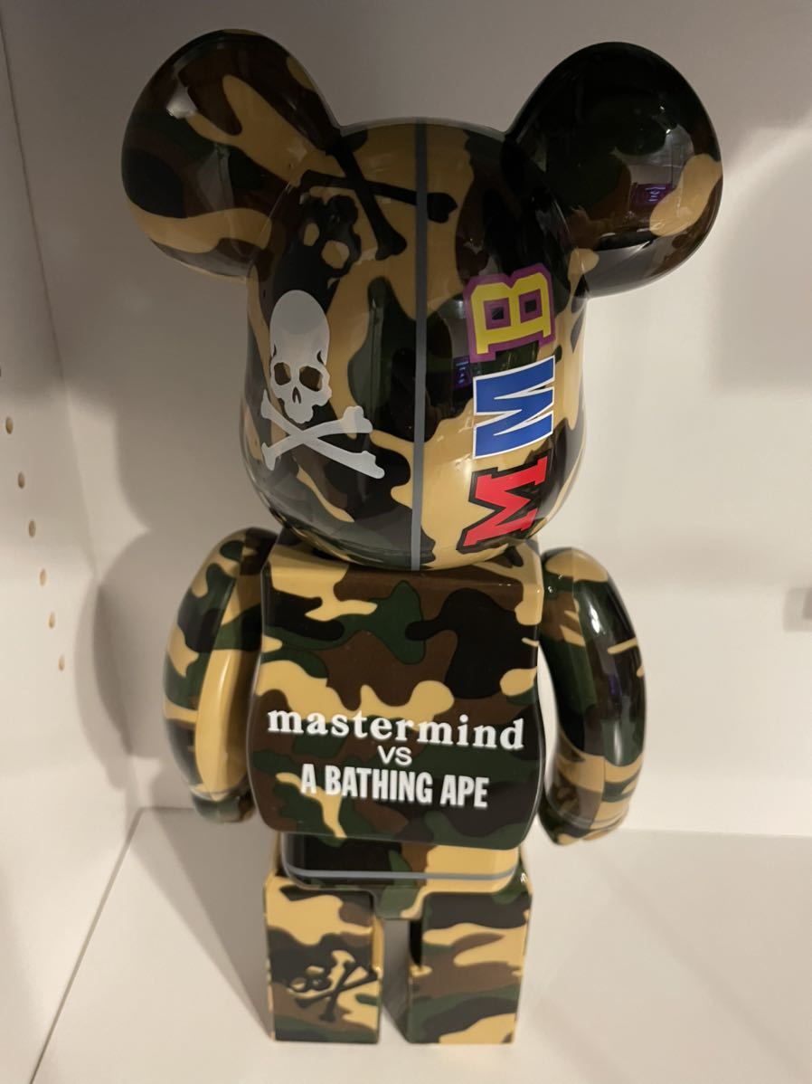 MASTERMIND VS BAPE(R) BE@RBRICK 400％ ベアブリック メディコム トイ MEDICOM TOY SHARK A BATHING APE エイプ _画像3