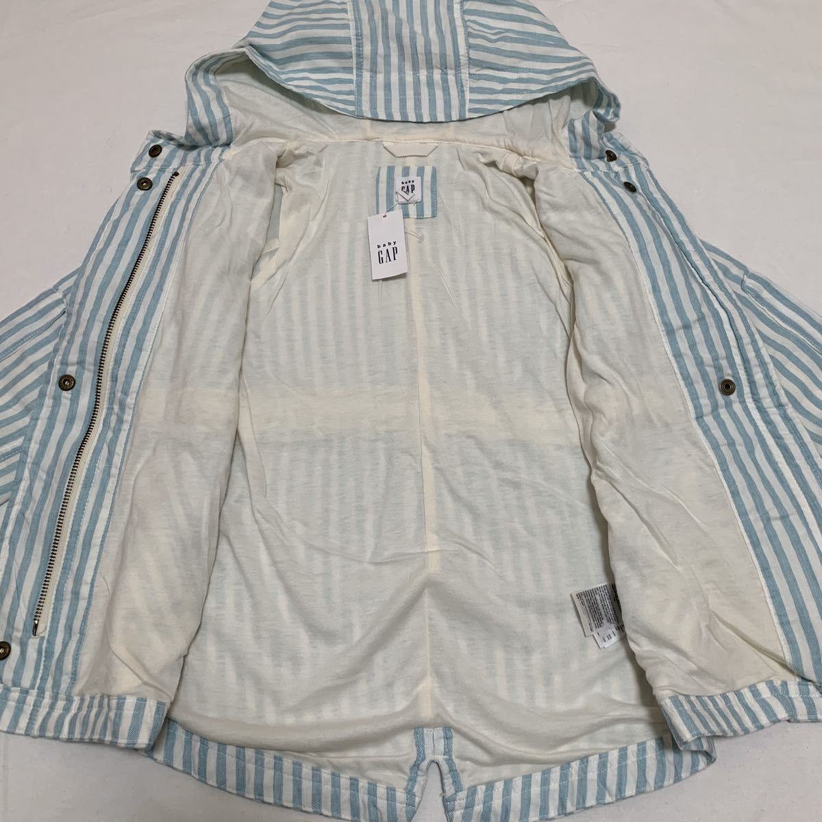  new goods regular price 7900 jpy baby Gap baby Gap stripe Parker jacket 105 coat 4 -years old 4T 100 110