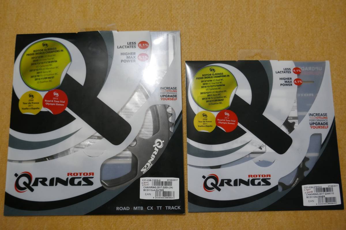 ROTOR Q-RINGS SHIMANO R9100 R8000 R7000 4ARM 50-34T ローター ROTOR Q-RINGS SHIMANO R9100 R8000 R7000 4ARM 50-34T ローター