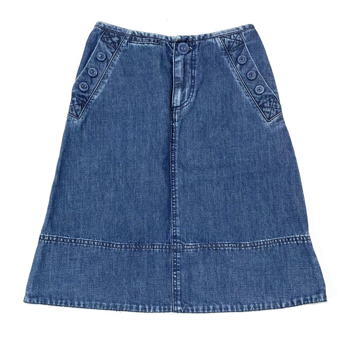 MARC JACOBS マークジェイコブス膝丈デニムスカート サイズ2 MARC JACOBS マークジェイコブス膝丈デニムスカート サイズ2