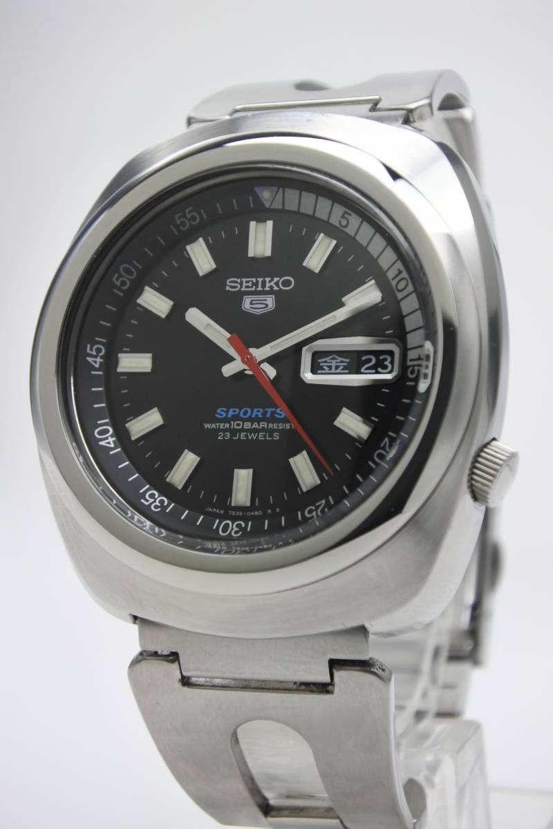 稼働 美品 seiko セイコー5 スポーツ 7S36-0050 腕時計-