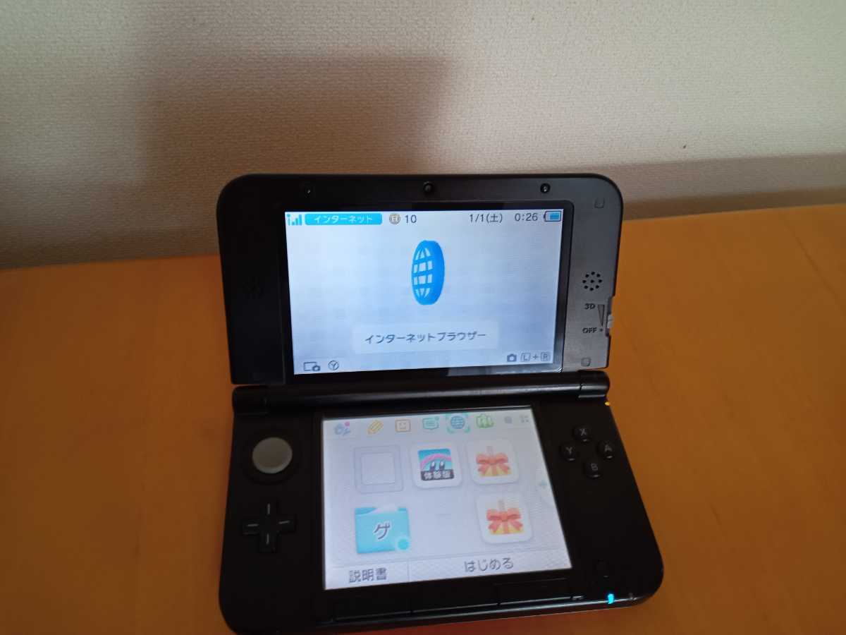 ニンテンドー 3DS LL レッドブラック マリオ柄 本体のみ 動作確認済み