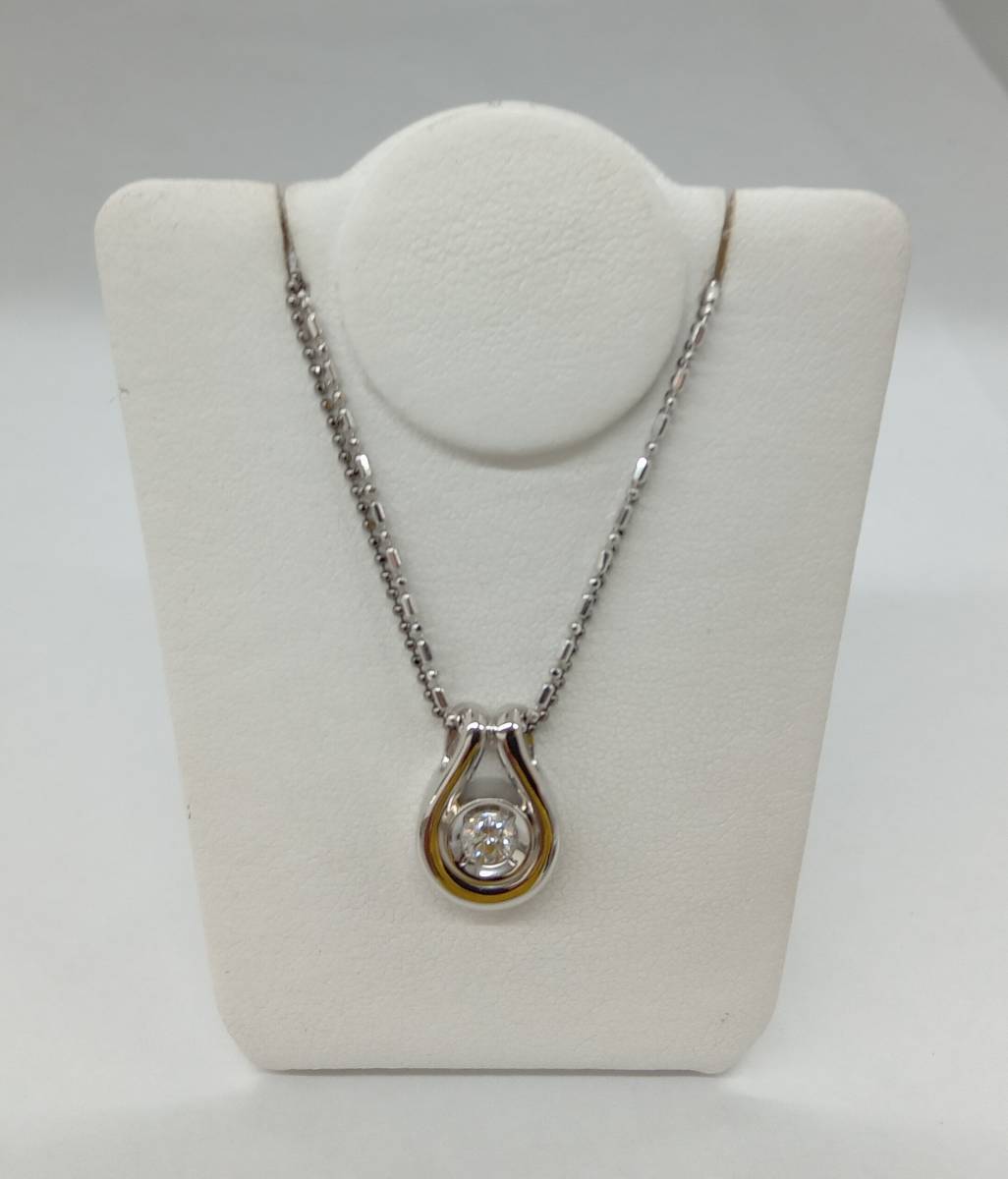 当店在庫してます!アクセサリー36%割引大人女性の Pt900 K18WG ダイヤ0.23ct 最大45cm 8.2g プラチナ