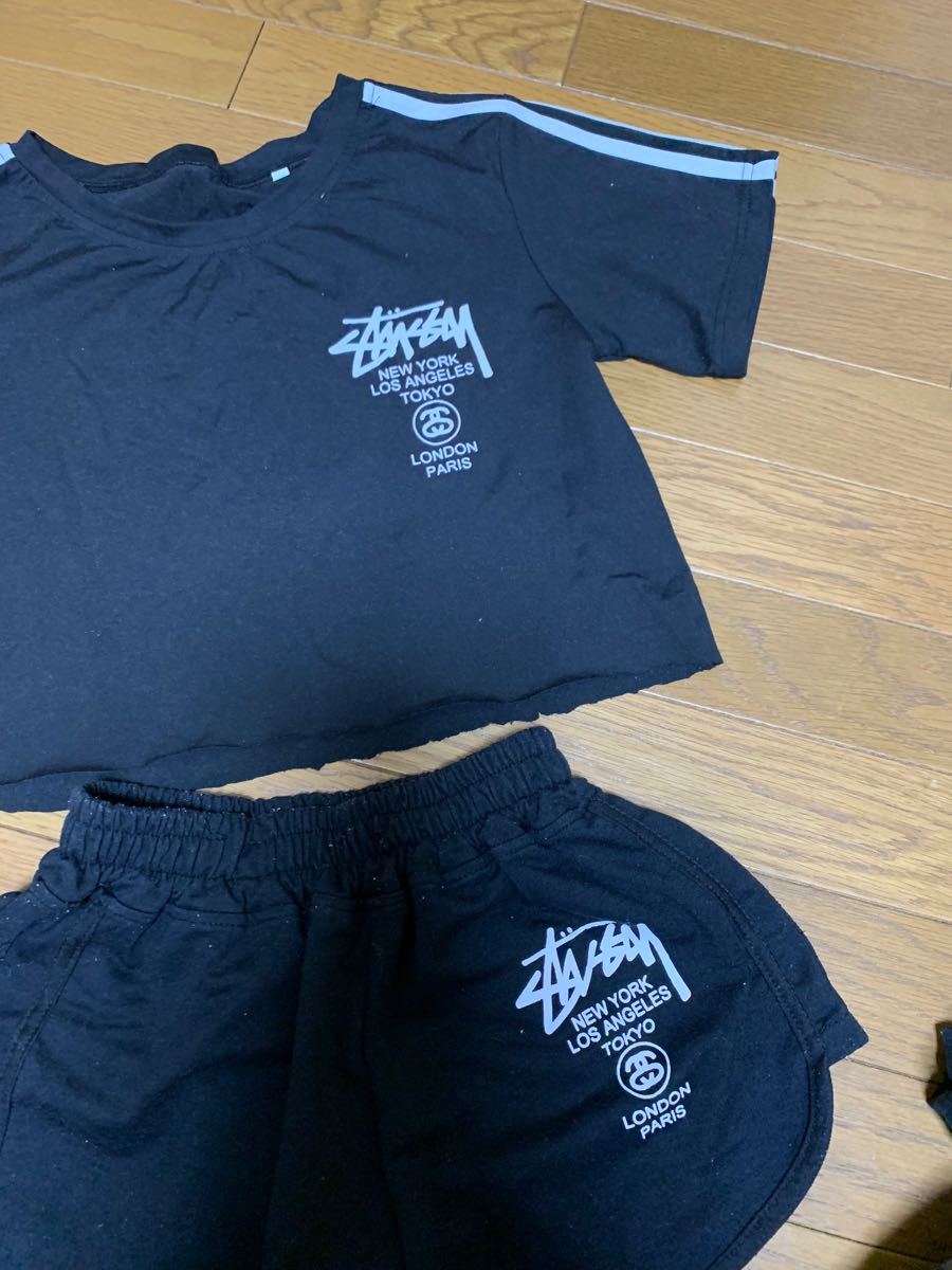 stussy 上下セット ショートパンツ 半袖Tシャツ セットアップ stussy 上下セット ショートパンツ 半袖Tシャツ セットアップ