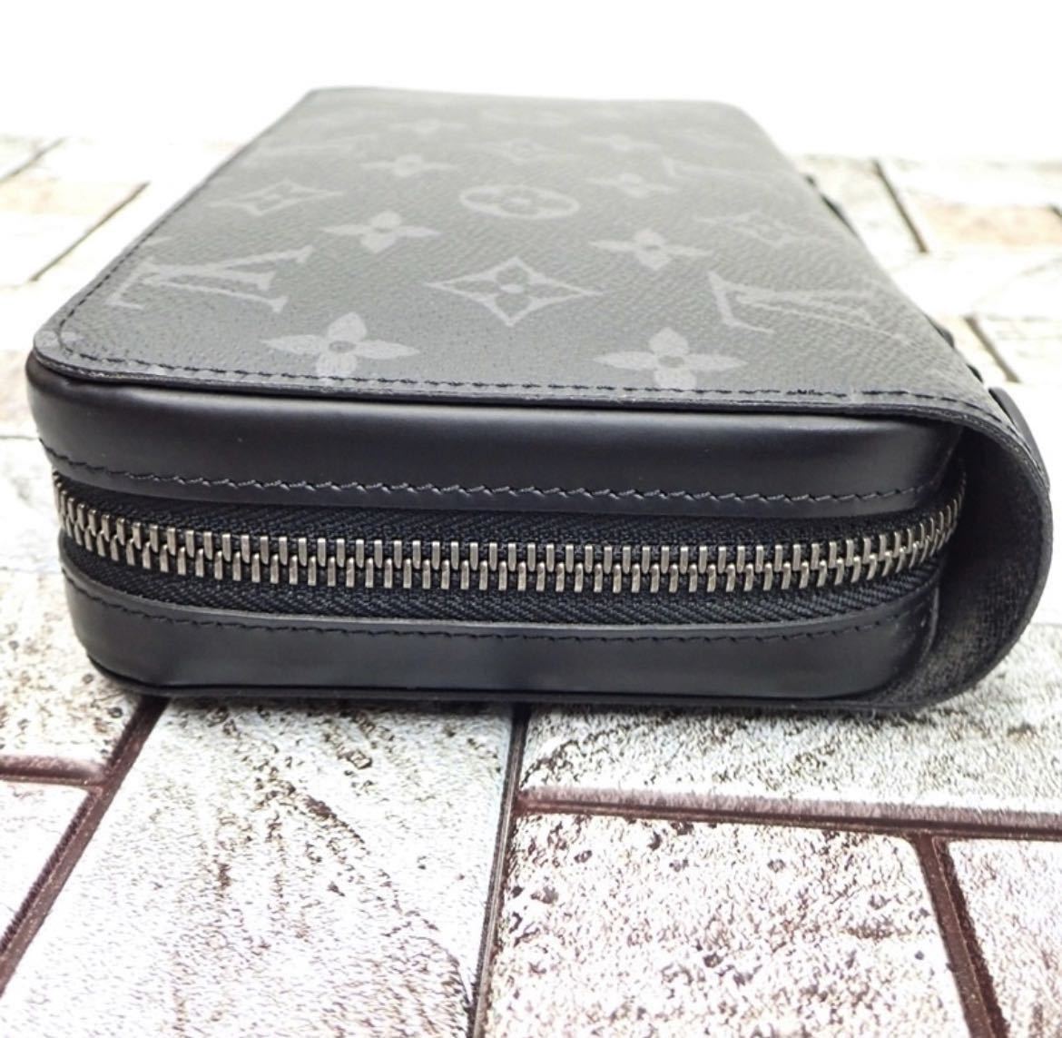 1円 極美品 ルイヴィトン ジッピーXL M61698 モノグラム エクリプス