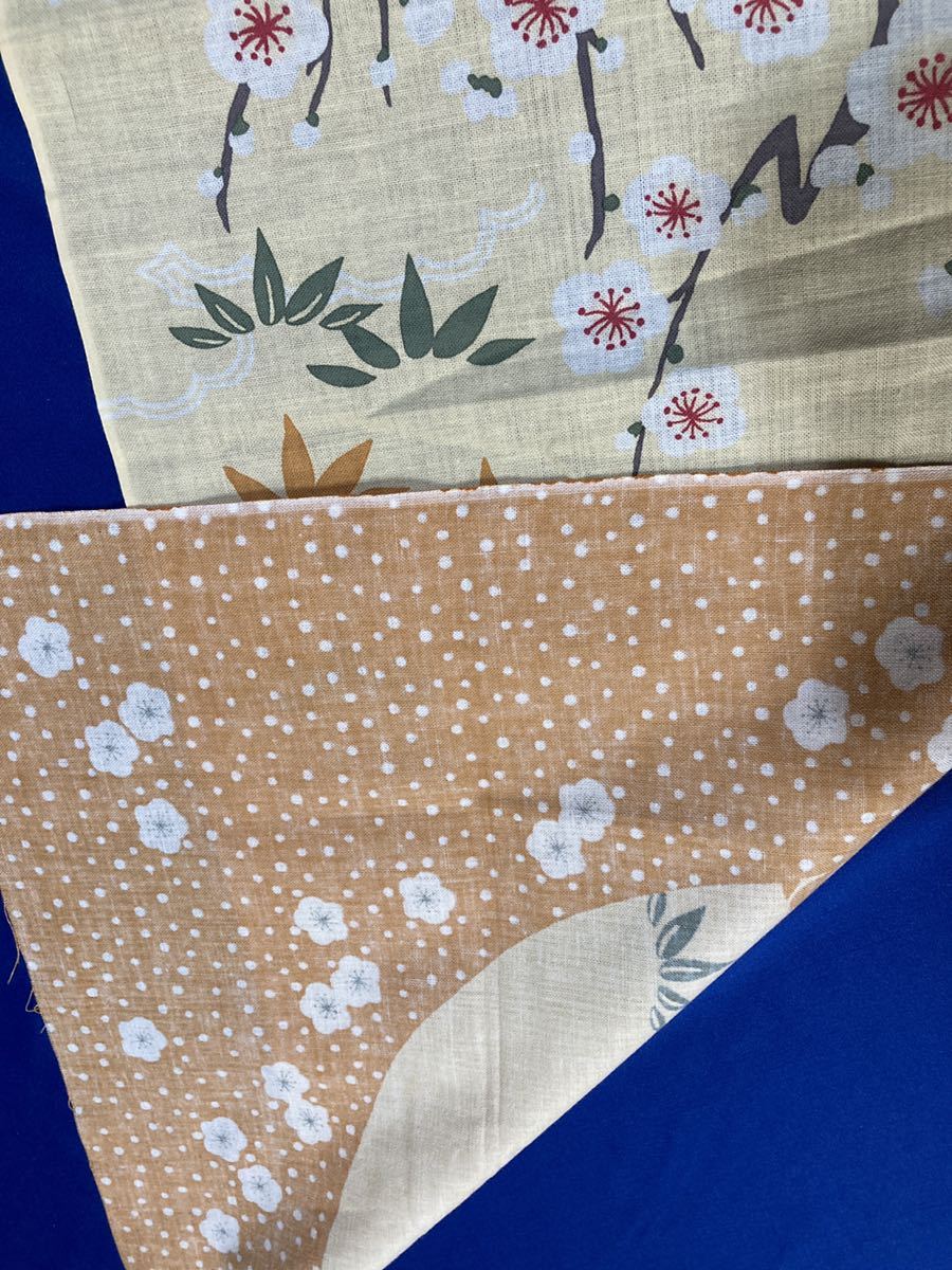 濱文様　絵てぬぐい　梅しずか　手ぬぐい　手拭い　日本製 HAMAMONYOU Japanese traditional cotton handkerchief_画像4