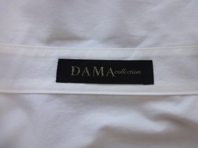 **Dama**新品**白いブラウス**ほっそり見えの秘密はぷっくりパフスリーブ**ドロップショルダーのふんわり着心地**上質コットン**_画像2