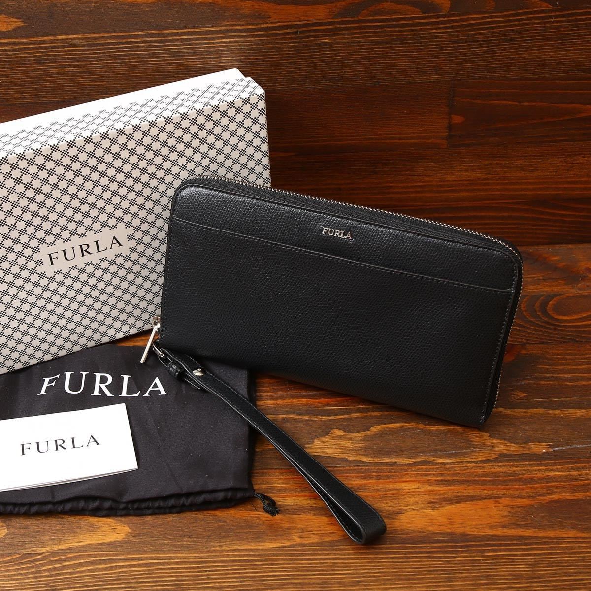 お年玉セール特価】 ブラック 長財布 レザー FURLA フルラ 美品 箱付き