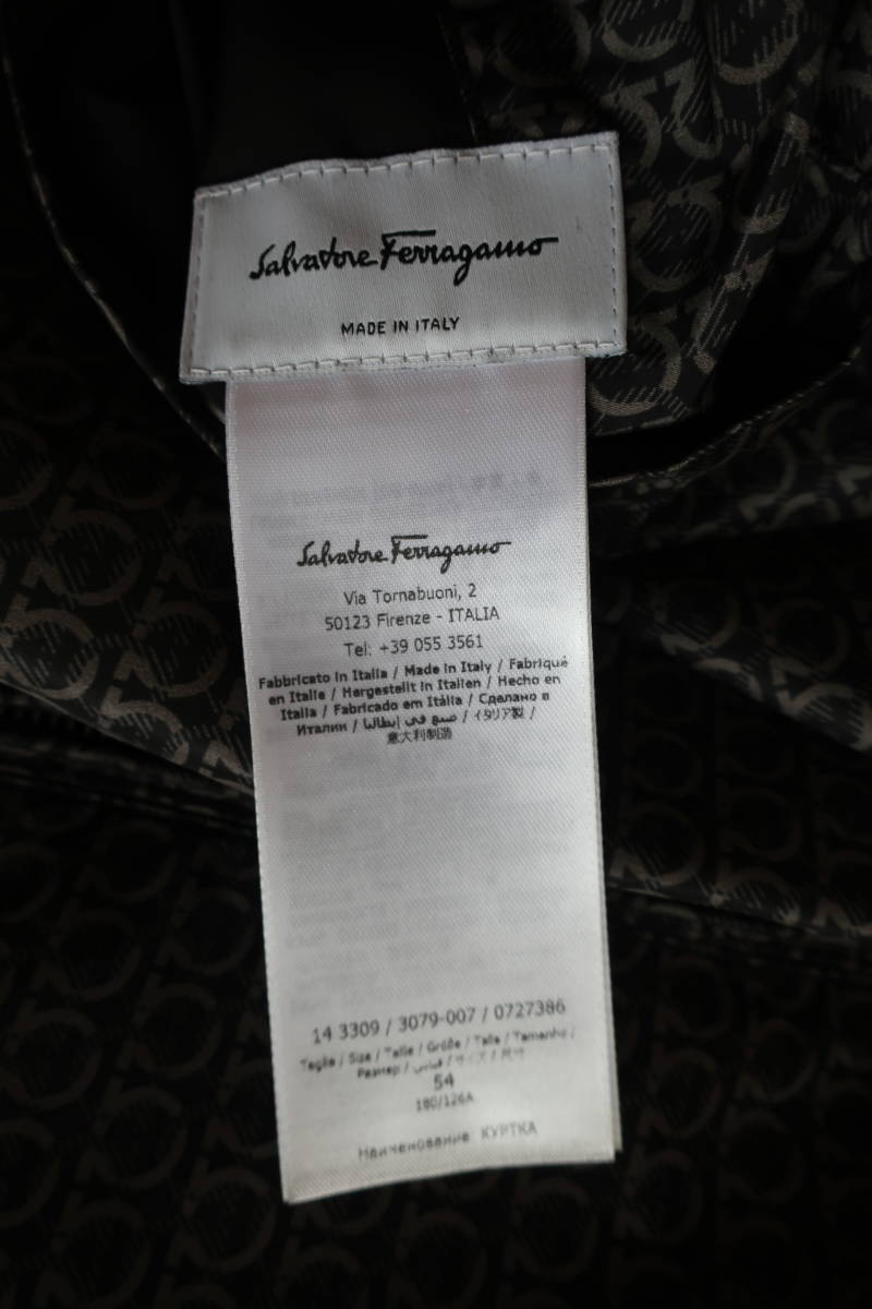 Salvatore Ferragamo・リバーシブル フーデッドジャケット・イタリア製・54 _画像5