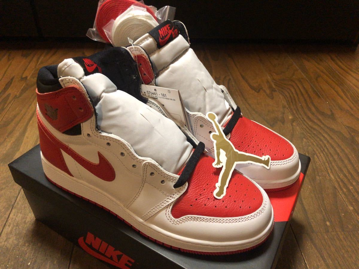 Nike Air Jordan 1 Retro High OG GS Heritage US6Y 24cm 国内正規店購入 新品未使用 ナイキ エアジョーダン1 レトロ ハイ OG ヘリテージ 【即発送可能】 1 ジョーダン エア 新品 レトロ 24cm GS OG HIGH スニーカー