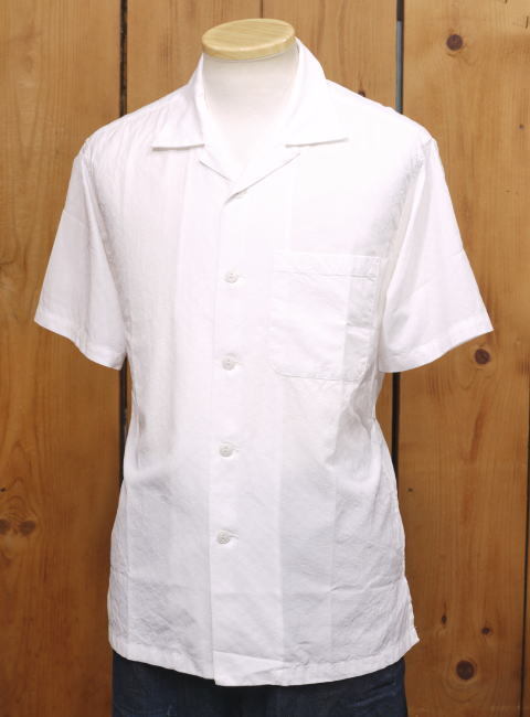 新品 シュガーケーン チェック半袖オープンシャツ S ホワイト SC37903 cugarcane