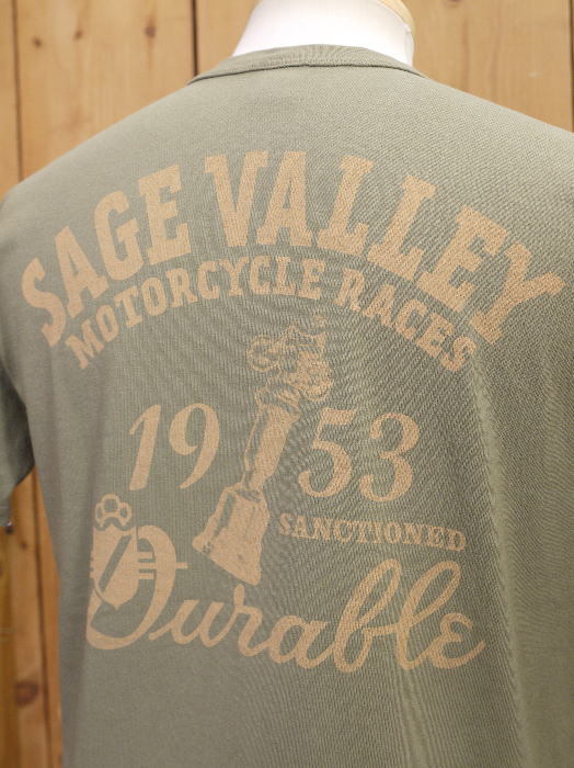 トイズマッコイ SAGE VALLEY MOTORCYCLE RACES Tシャツ L オリーブ 