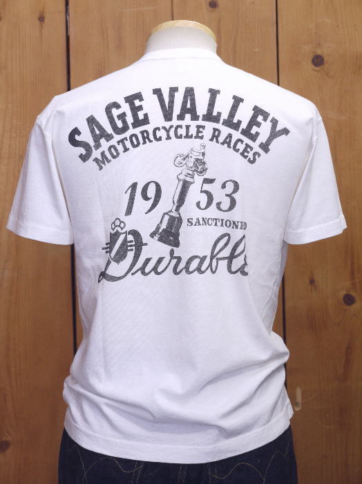新品 トイズマッコイ SAGE VALLEY MOTORCYCLE RACES Tシャツ M オフホワイト ワイルドワン TMC2231 toysmccoy_画像2