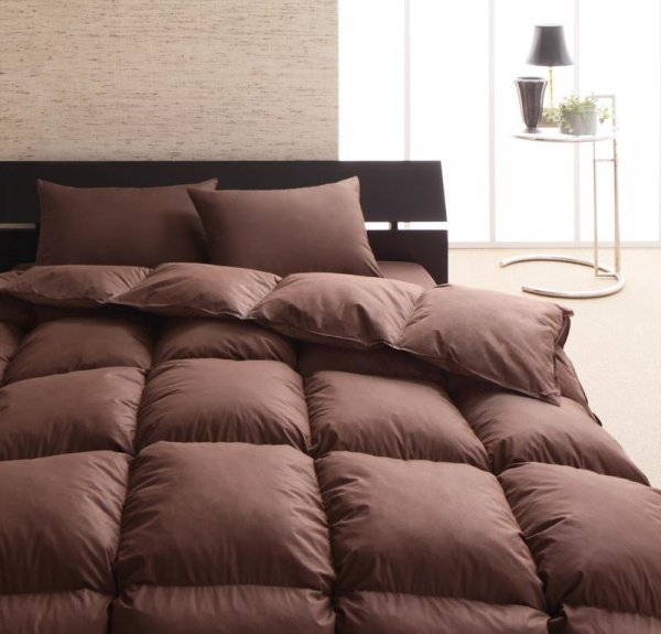 布団セット ベッド用１０点 クイーンサイズ 色-モカブラウン 