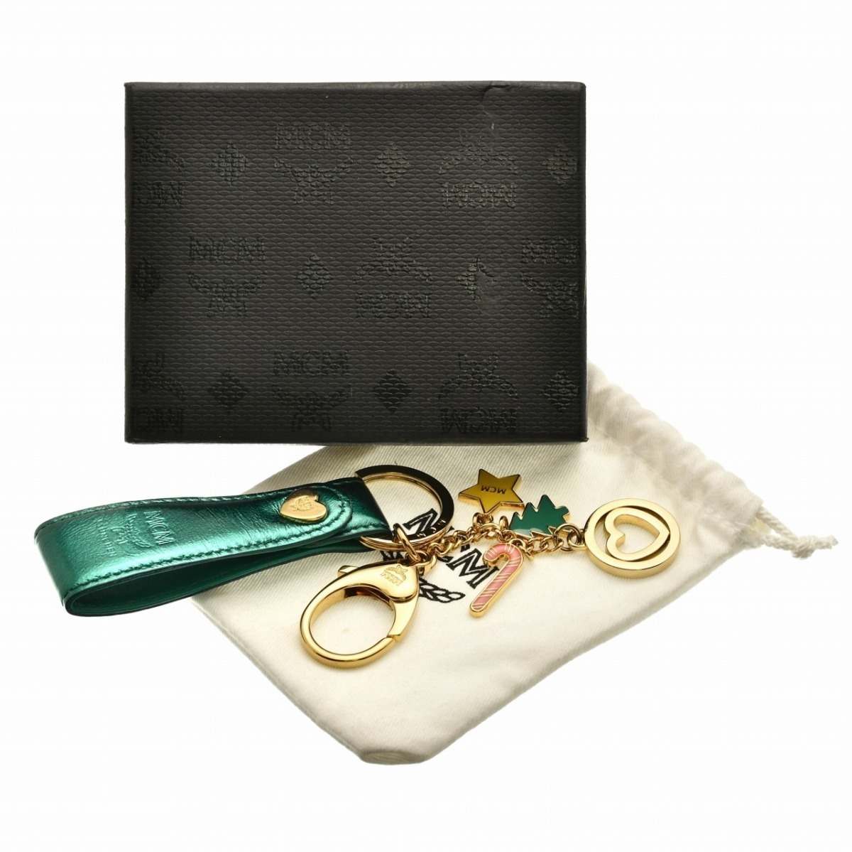 827 MCM M si- M emerald green key ring Heart Starts Lee key holder bag charm strap turquoise free shipping 