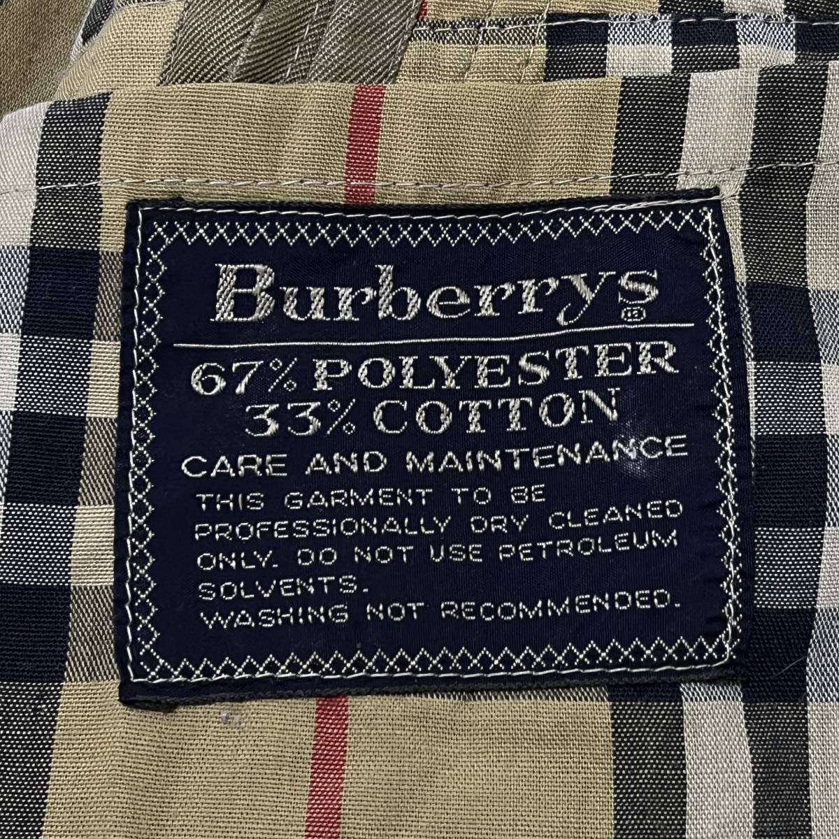 90年代【Burberry's】バーバリーズ イングランド製 ビンテージ 