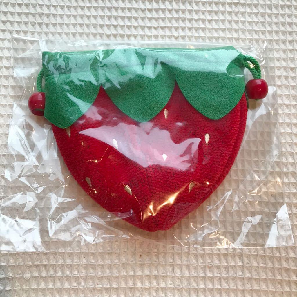 フェイラー 新品 ストロベリードット イチゴ型巾着 レッド フェイラー 新品 ストロベリードット イチゴ型巾着 レッド