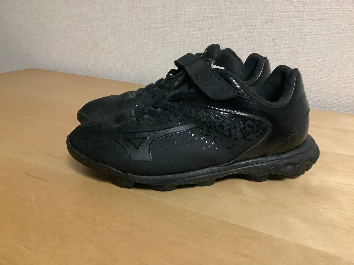  beautiful goods MIZUNO Mizuno boy baseball for spike velcro 19.0cm black free shipping 