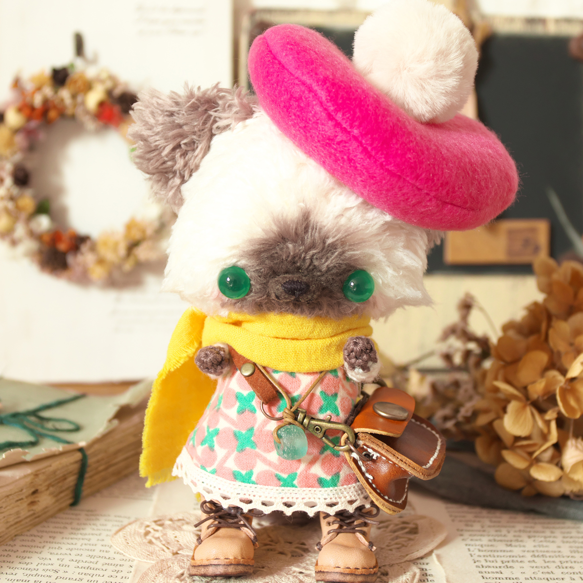 Yahoo!オークション - cocoperi あみぐるみ ピンクのベレー帽を Yahoo!オークション - cocoperi あみぐるみ ピンクのベレー帽を