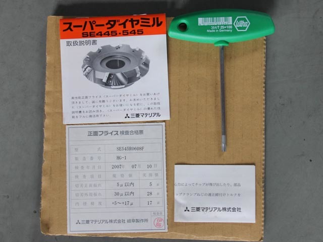 フェイスミル 未使用品 三菱マテリアル SE545R0608F [202730 フェイスミル 未使用品 三菱マテリアル SE545R0608F [202730