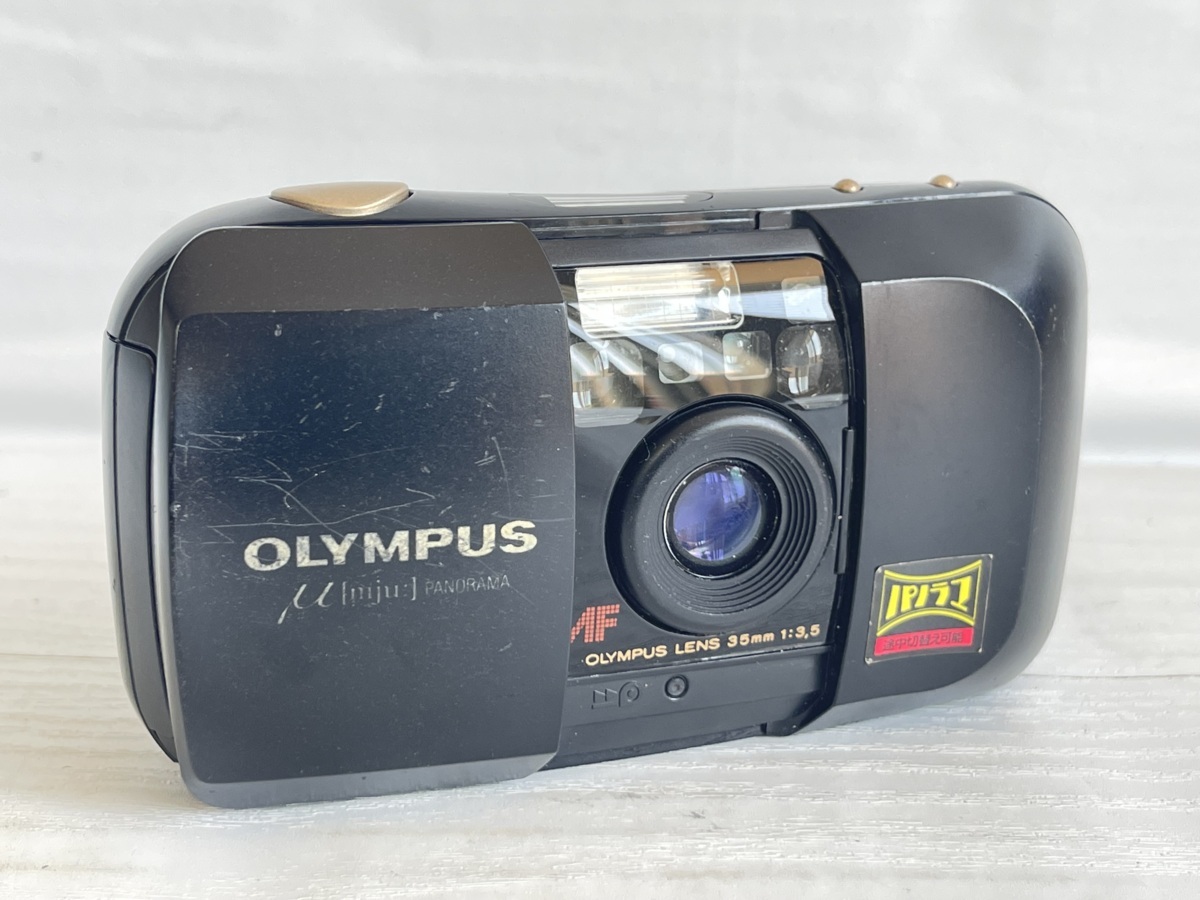 MI0404-81I OLYMPUS μ [mju:] PANORAMA 35mm 1:3.5 コンパクトカメラ
