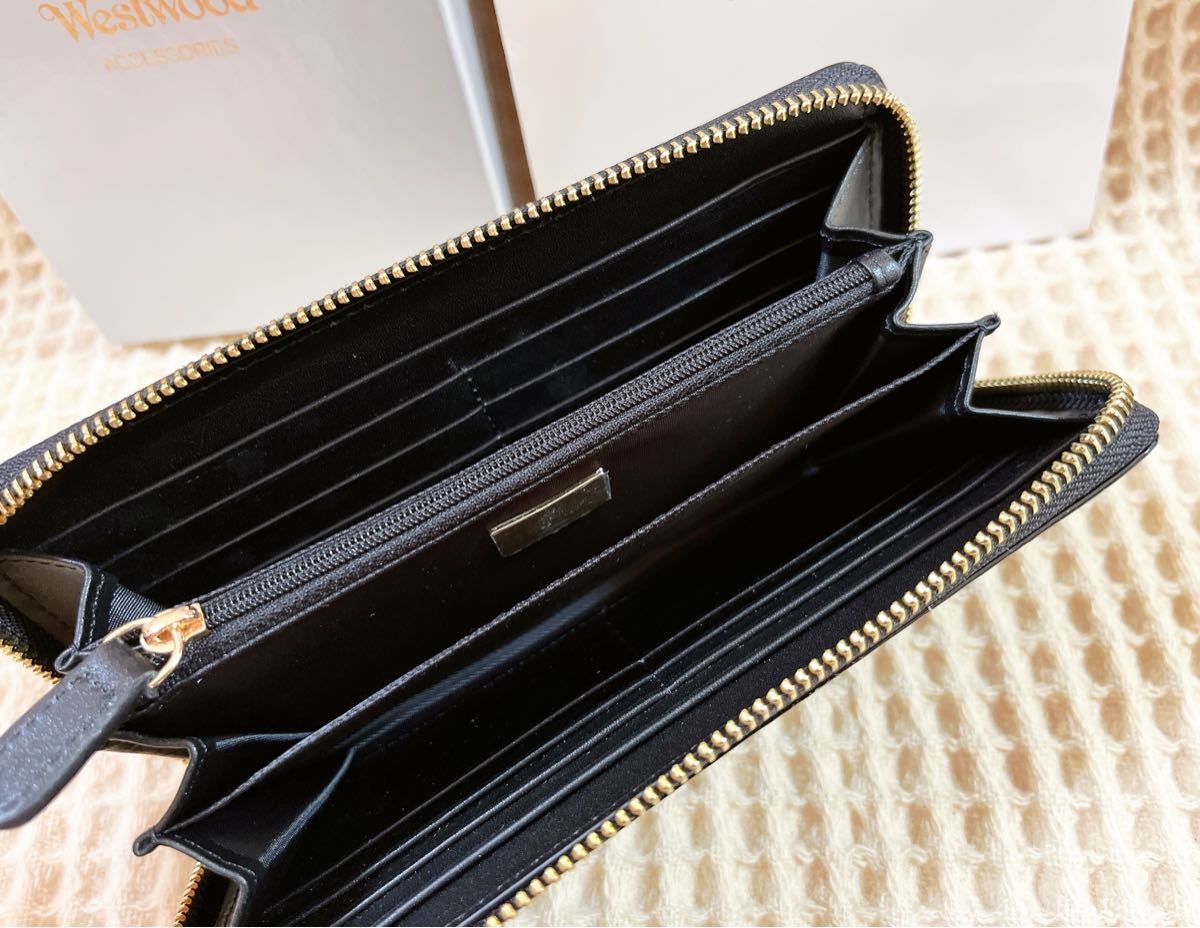 海外並行輸入正規品 ヴィヴィアンウエストウッド 長財布 エナメル 黒