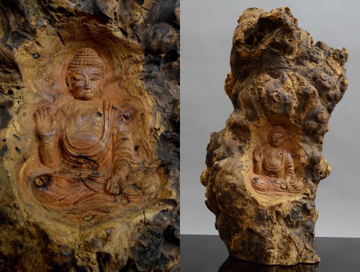 素晴らしい価格 木彫 仏像 如来 古美術 骨董品 時代品 一刀彫 仏教美術