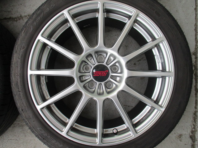 STI ホイール 17x7.5J +55 PCD100/5H ピレリ P-ZERO NERO 215/45R17