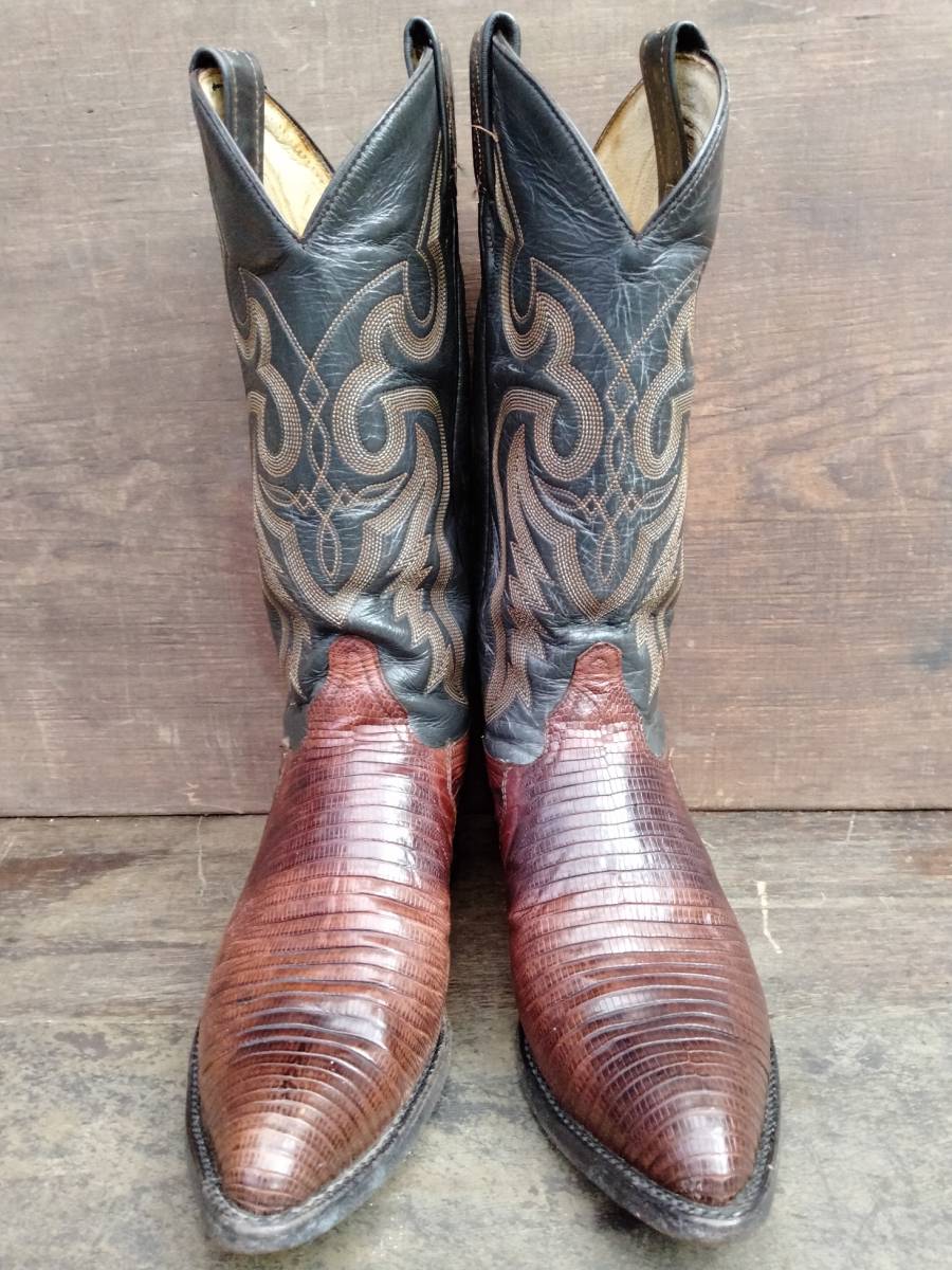 Tony Lama Tony Lama Lizard switch leather western boots 24.5cm 6 1/2 E